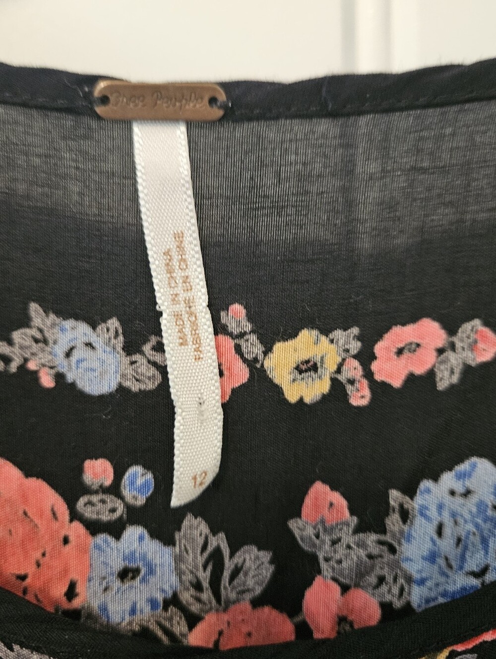 Free People Dress Floral Boho Hippie Womens 12 - Picture 5 of 7